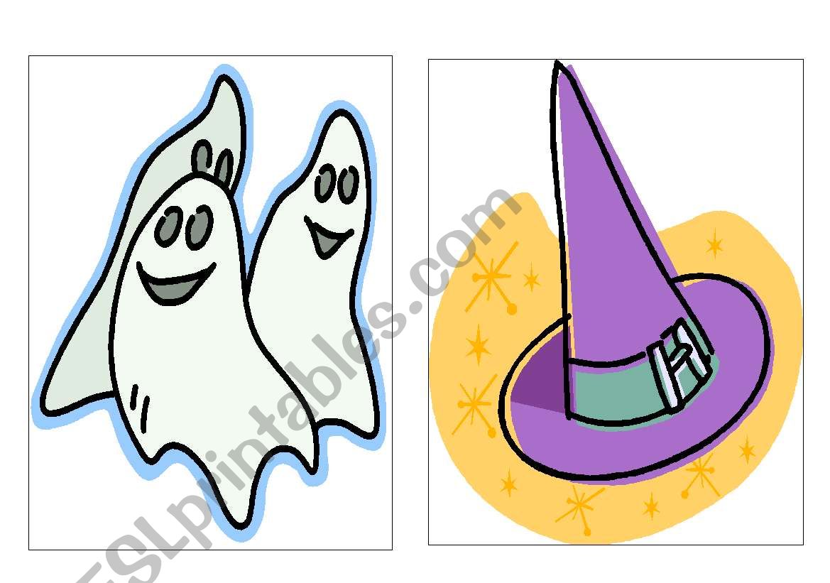 halloween flashcards worksheet