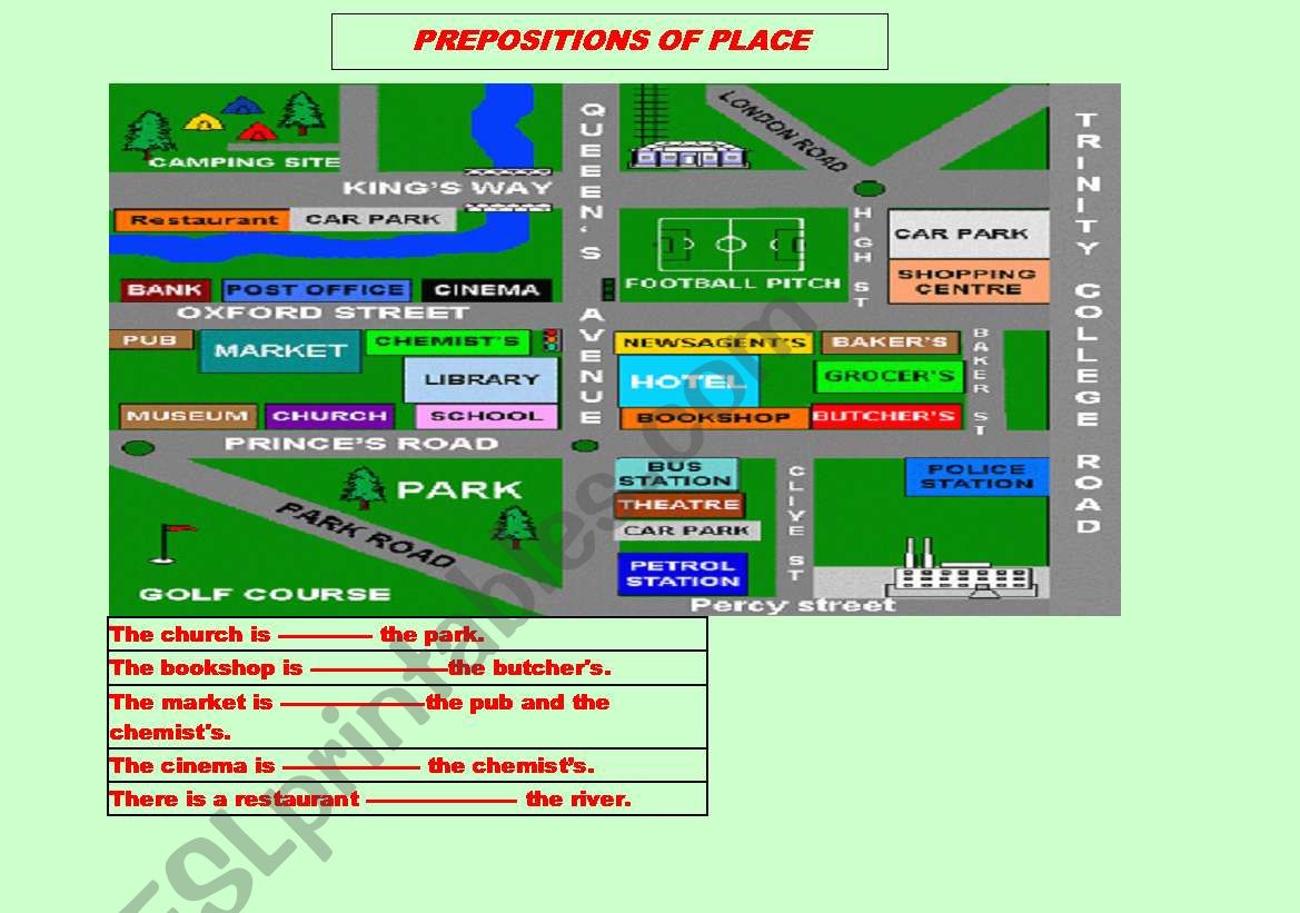 prepositions worksheet