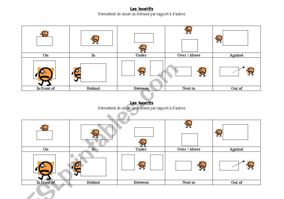 To locate things worksheet