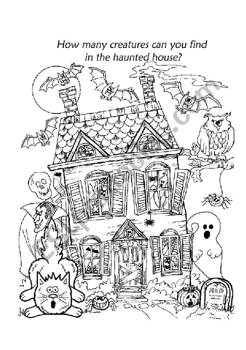 How many ghosts? worksheet