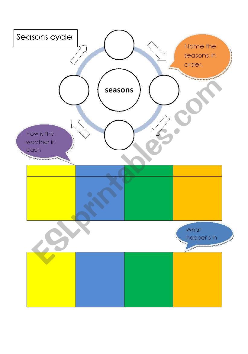 seasons worksheet