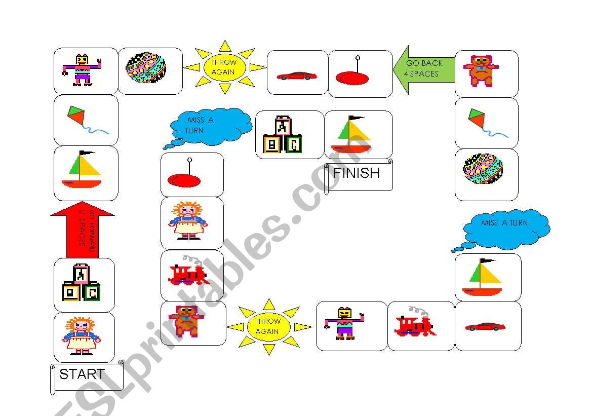 toys board game worksheet