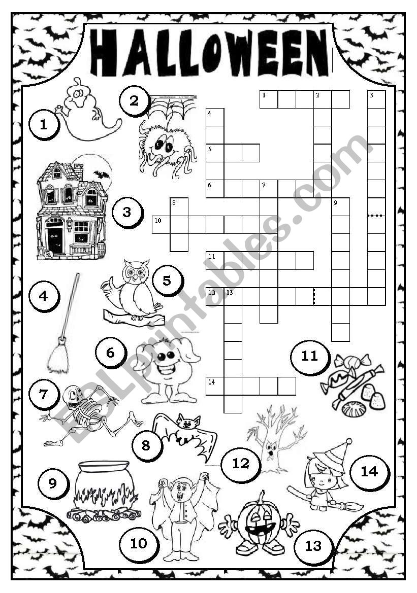 HALLOWEEN CROSSWORD worksheet