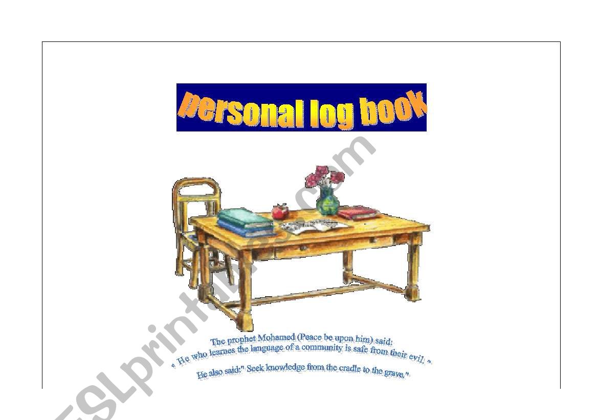 PERSONAL LOG BOOK worksheet
