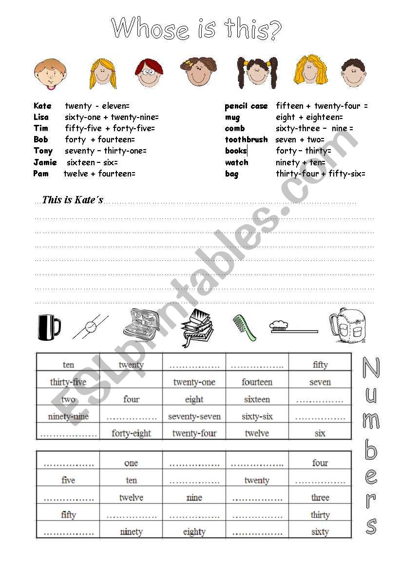 Math puzzle worksheet