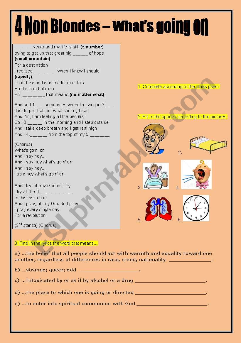 WHATÂ´S GOING ON - 4 NON BLONDS + KEY