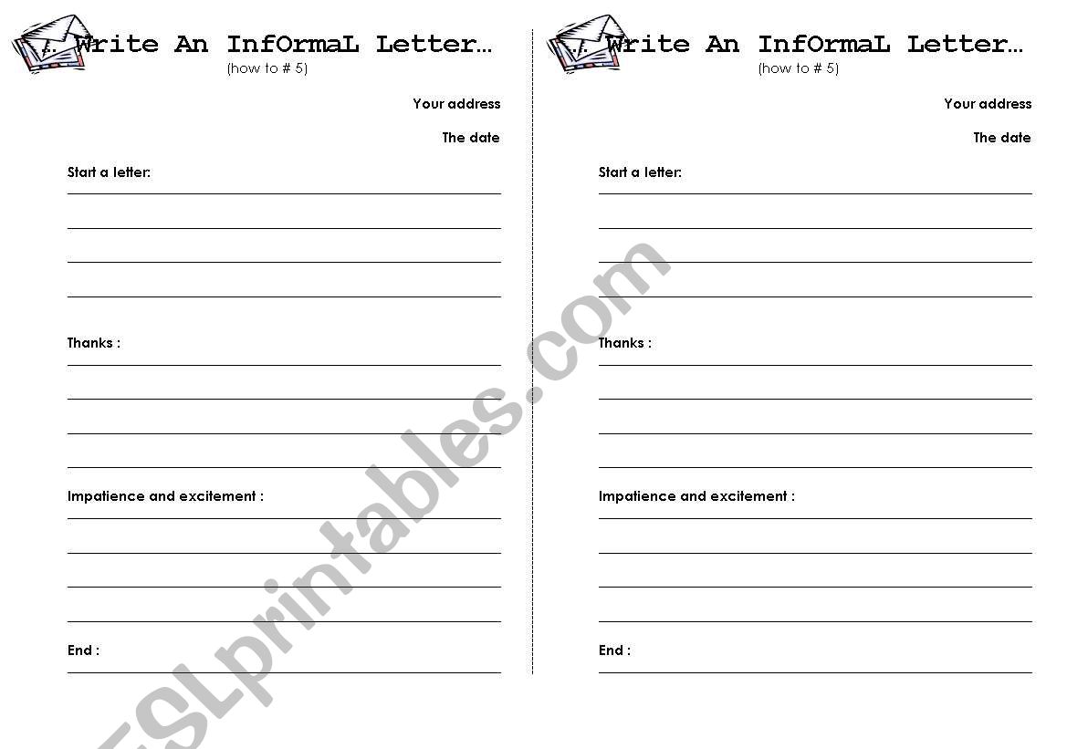 How to write an informal letter