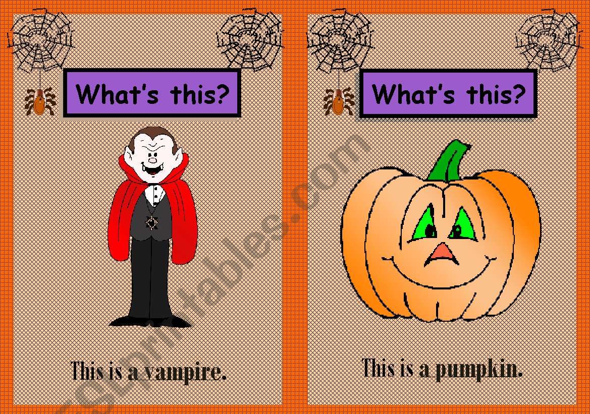 Halloween Flashcards 1/3 worksheet