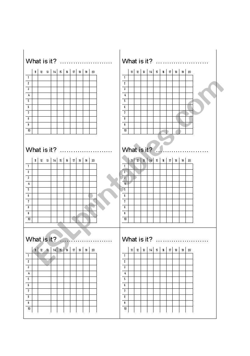 Dictation of numbers worksheet