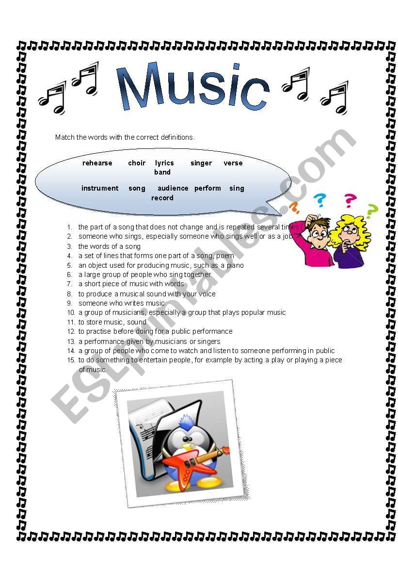 Music  worksheet