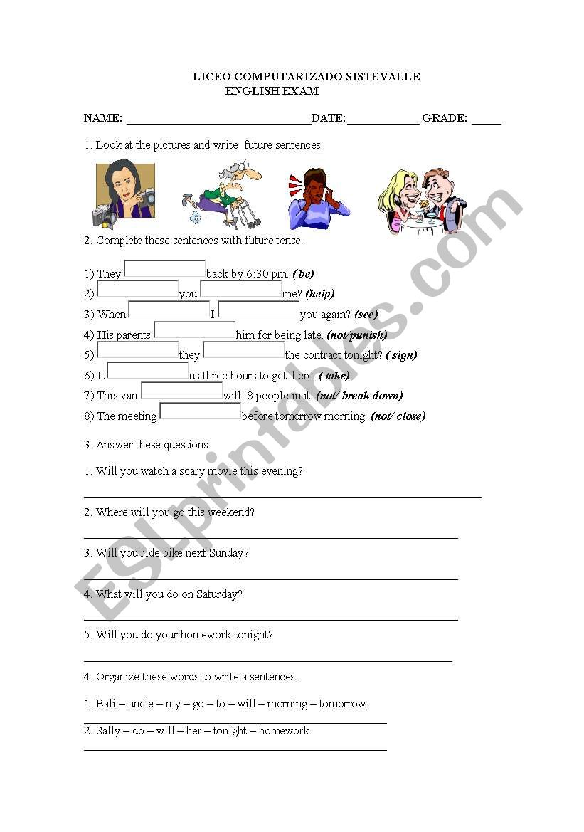 future tense worksheet