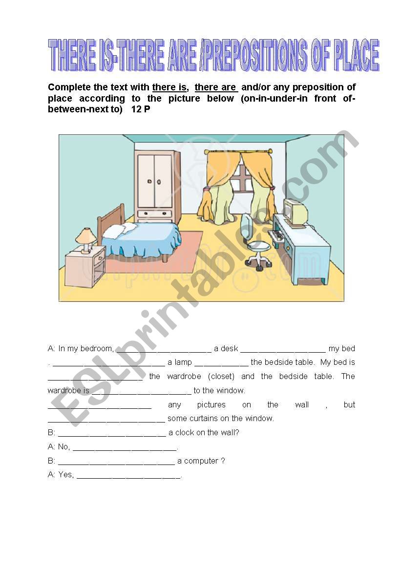 there is-there are worksheet