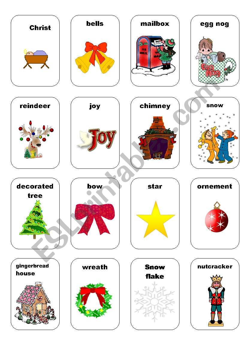 xmas cards set 2 worksheet