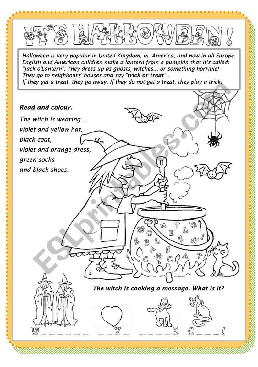 read and colour ESL worksheet by chiaretta