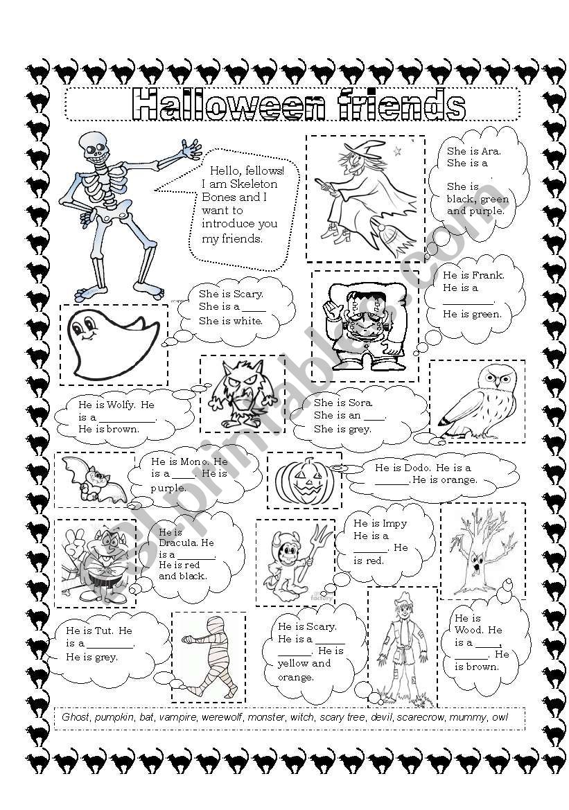 Halloween Friends worksheet