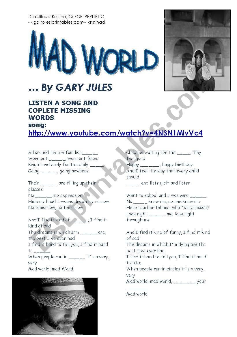 Mad Word by Garry Jules worksheet