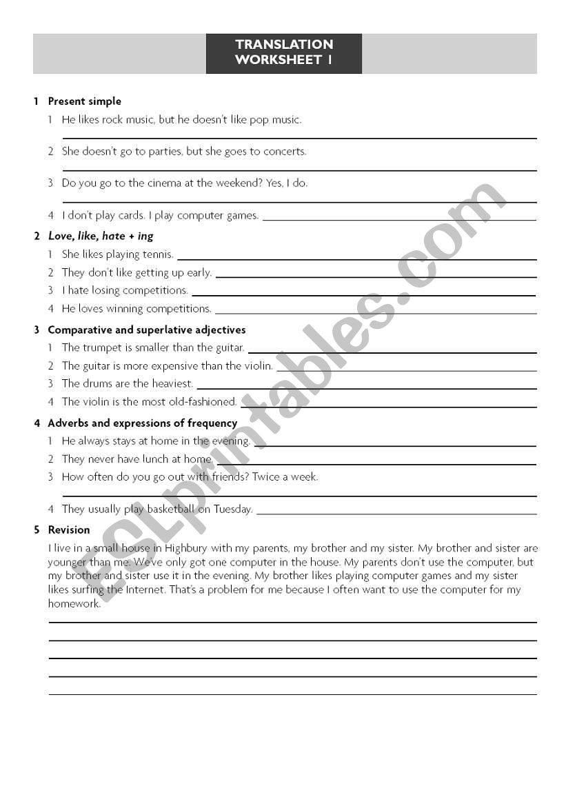 Dictation Worksheet worksheet