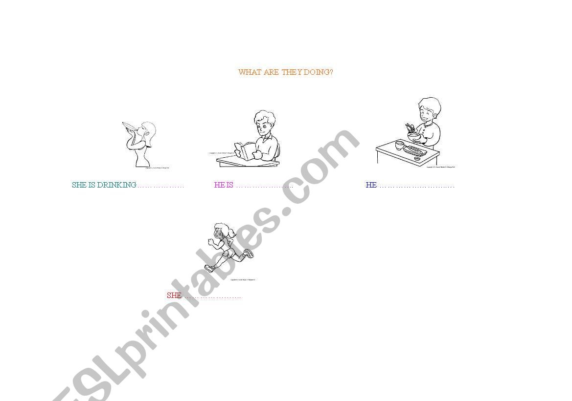 PRESENT CONTINUOUS worksheet