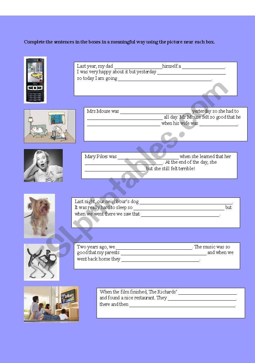 english-worksheets-paragraphs-in-past-tense