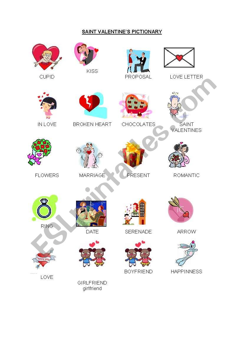 st valentines bingo cards and pictionary - part three