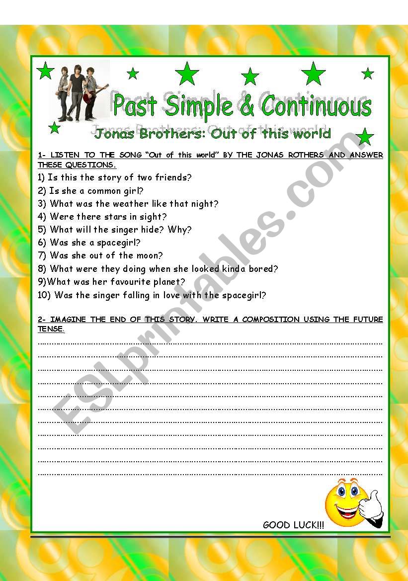 Past Simple & Past Continuous with JONAS BROTHERS (Part II)
