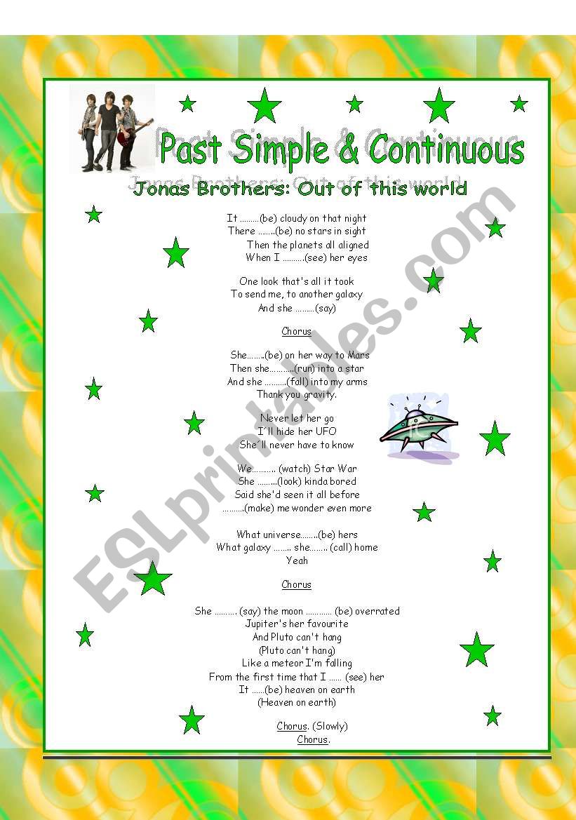 Past Simple & Past Continuous with JONAS BROTHERS (Part I)