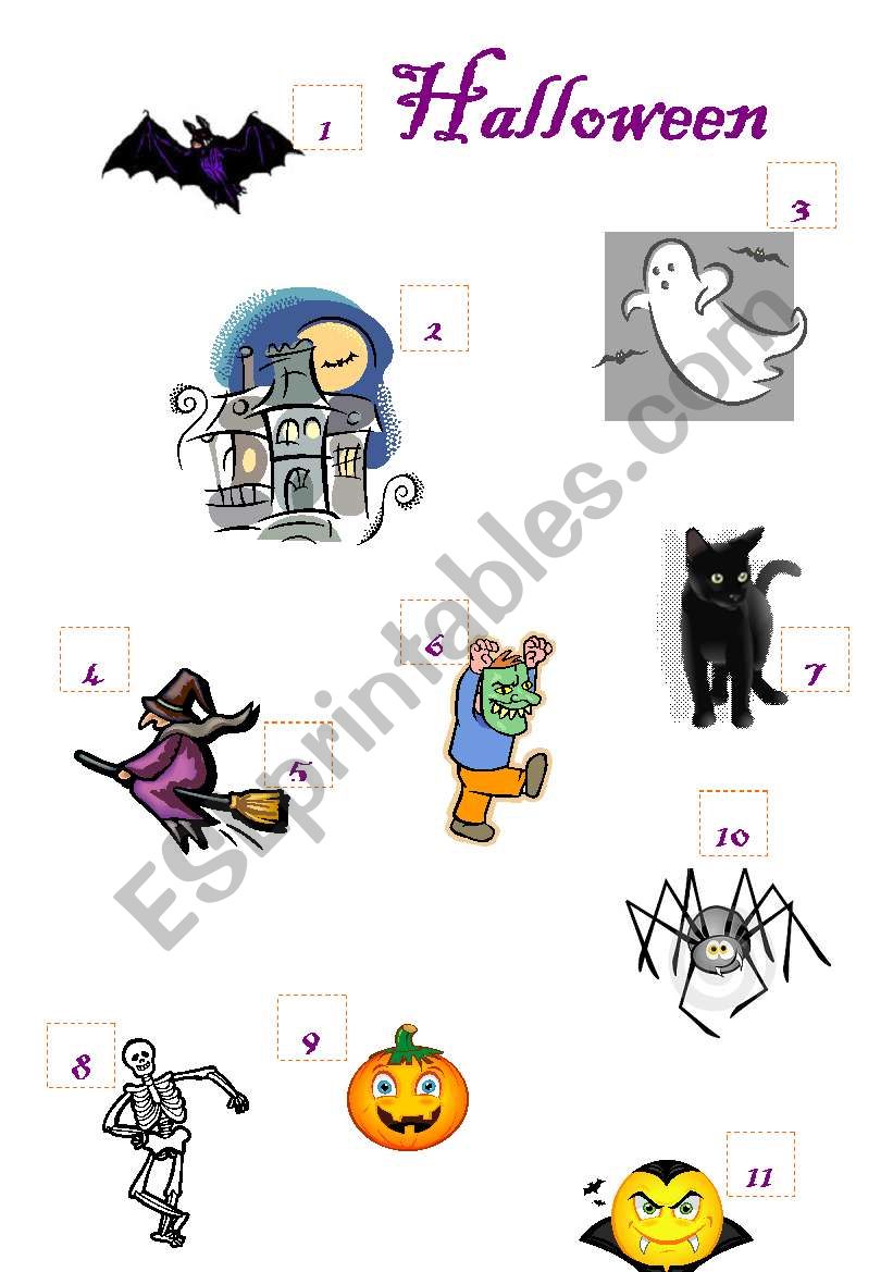 Halloween worksheet