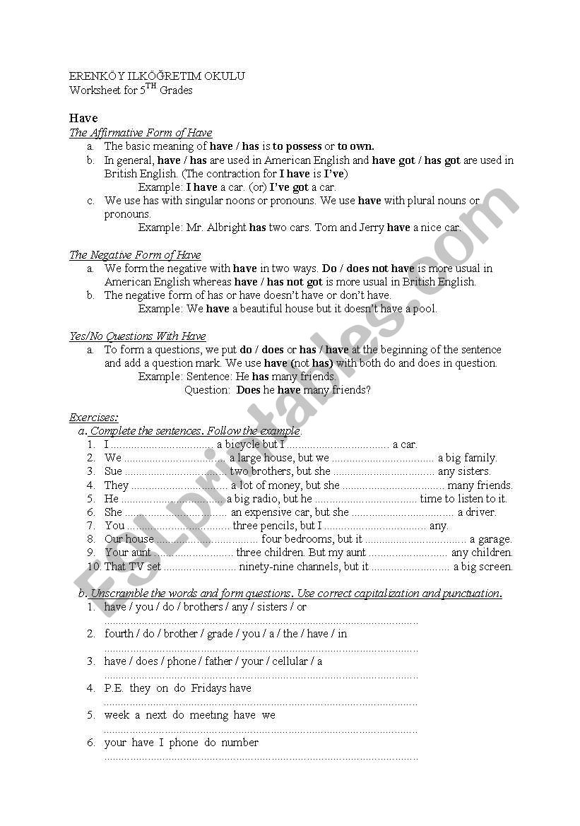  present simple worksheet