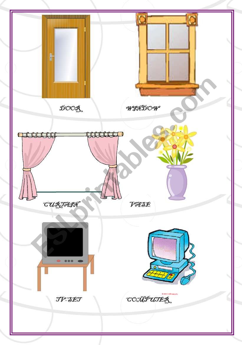 FURNITURE worksheet