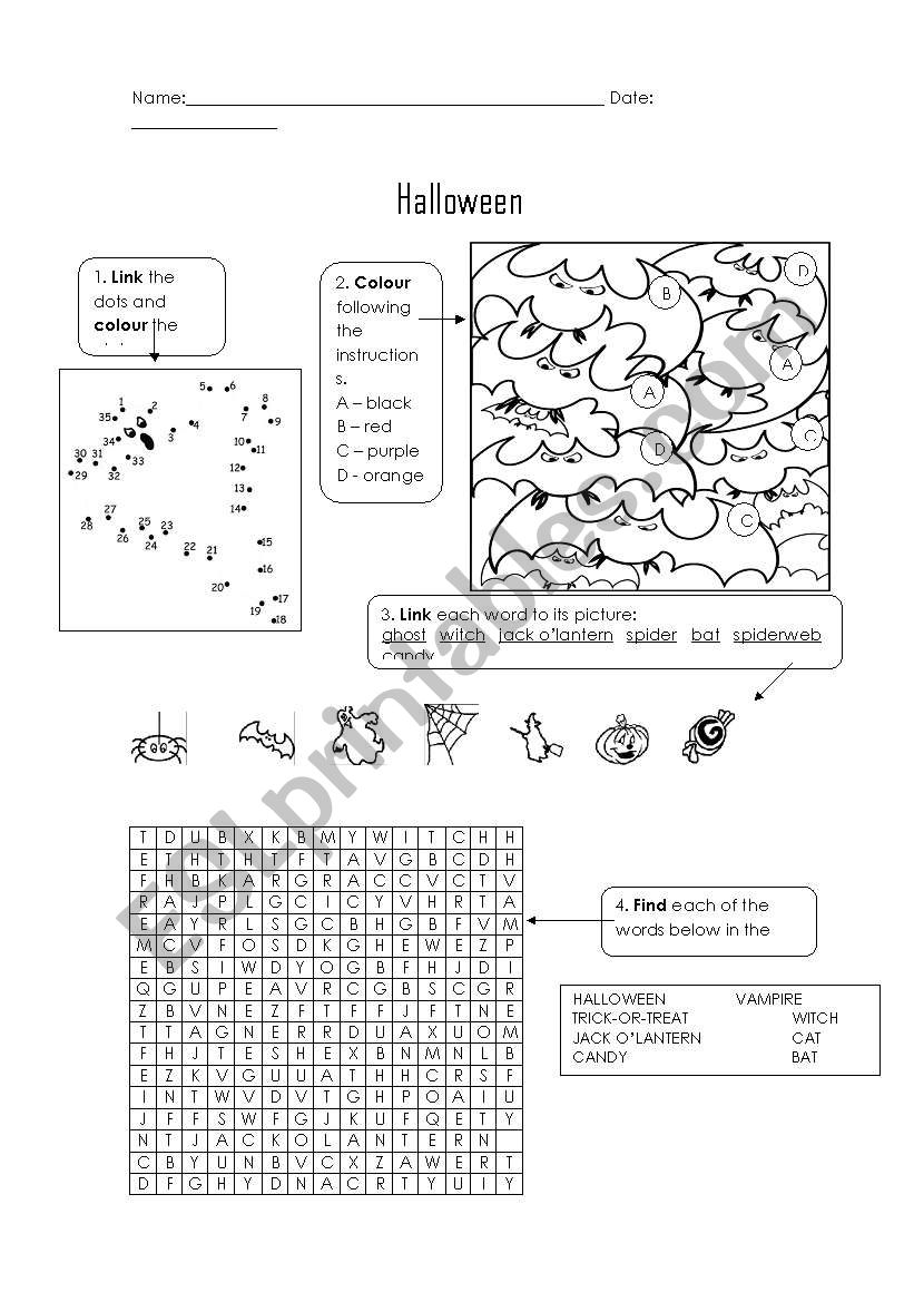 Halloween Beginners worksheet worksheet