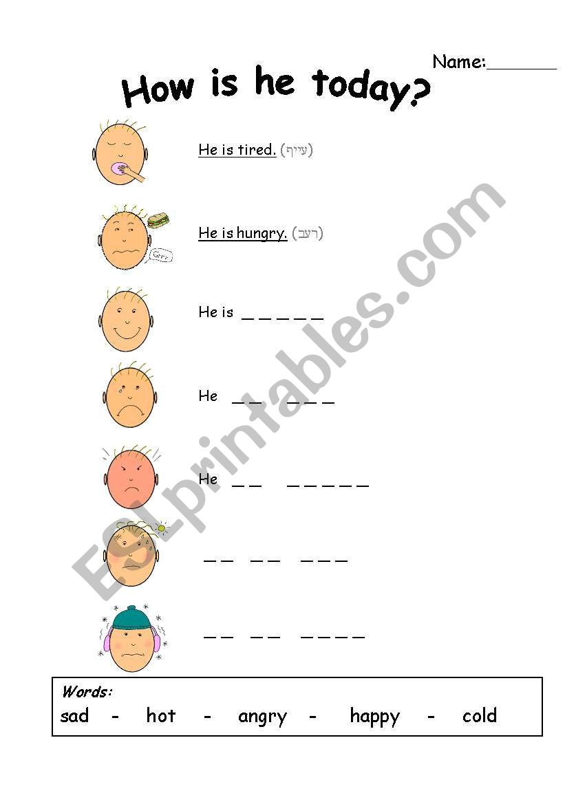 basic feelings writing exercise