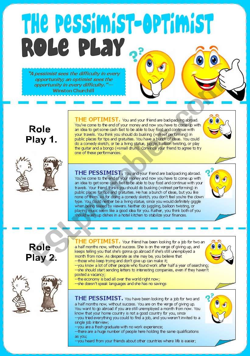 The Pessimist-Optimist Role Play