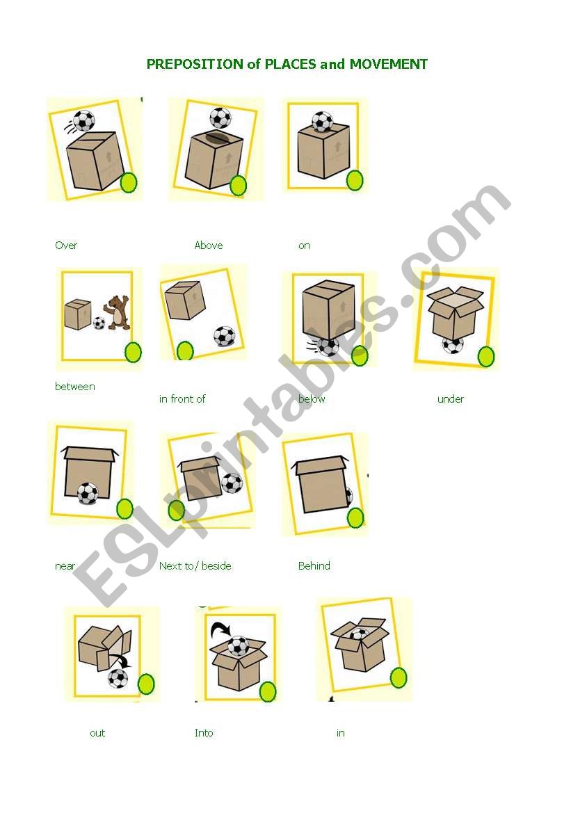 preposition worksheet