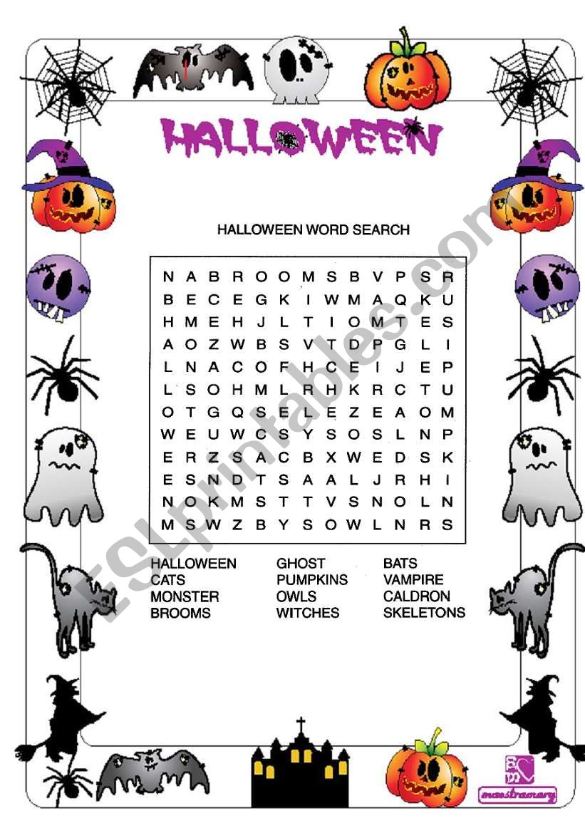 Halloween activities worksheet