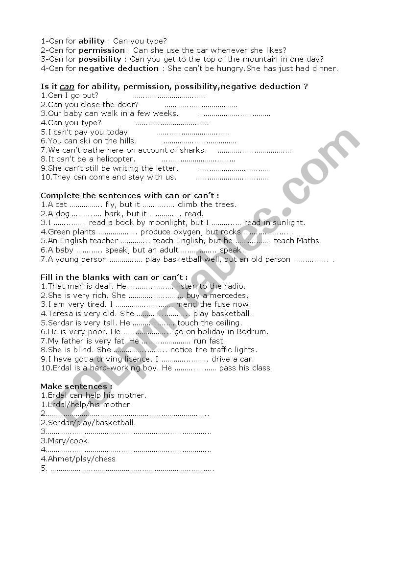 can-cant worksheet