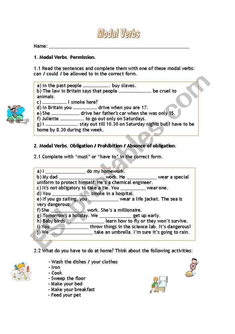 Modal Verbs To Express Permission And Obligation ESL Worksheet By Poli222001