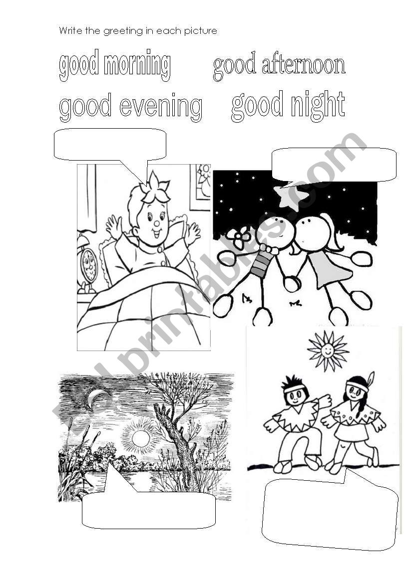 greeting worksheet