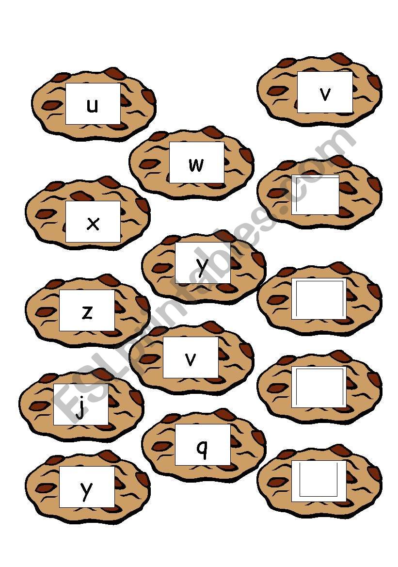 Cookie Monster letter game worksheet