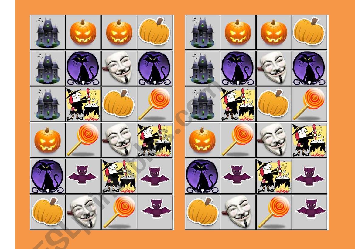 Halloween Dominoes (Set 1) worksheet