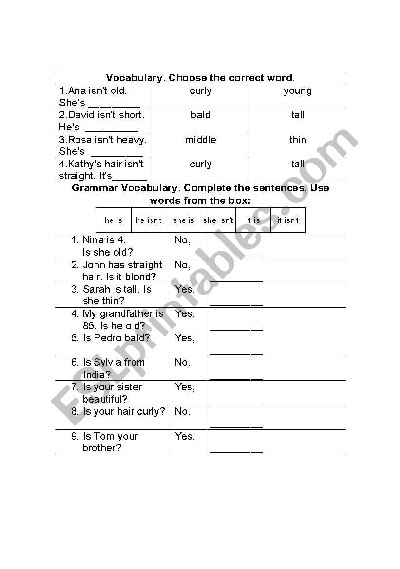 Using Adjectives---Using is or isnt