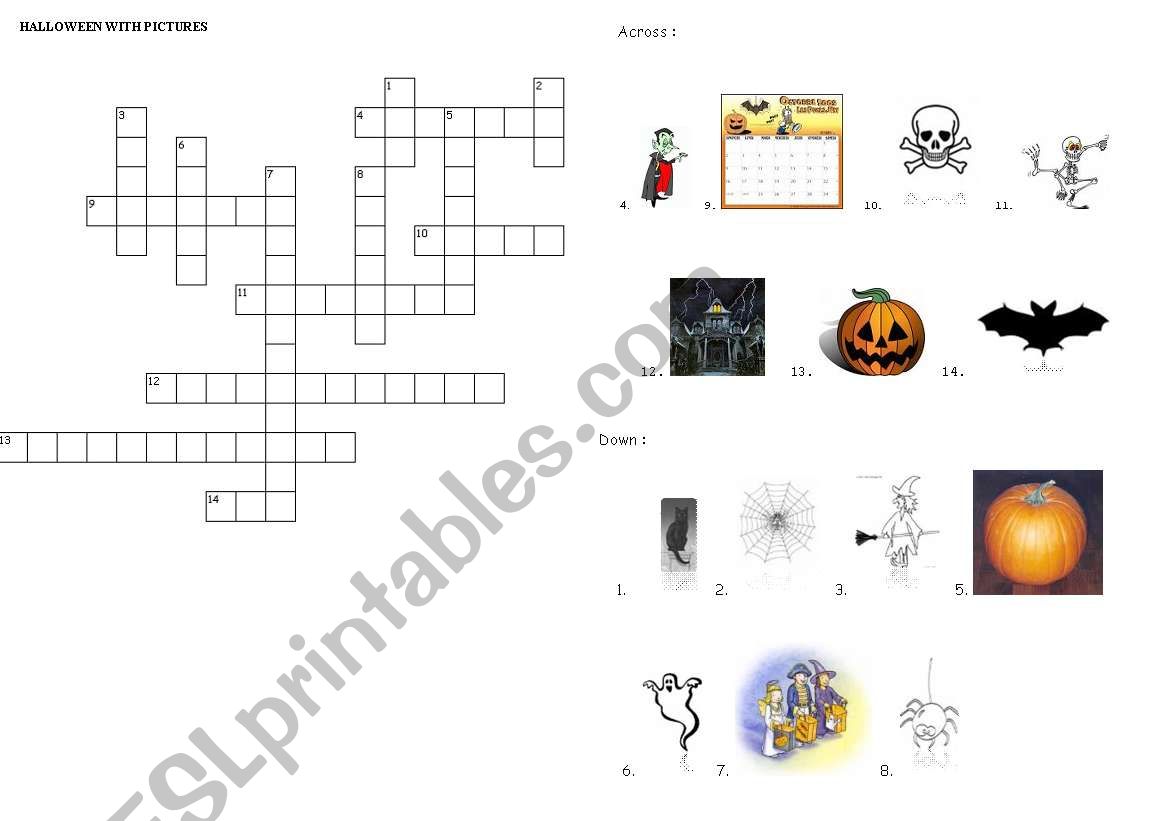 HALLOWEEN crossword and wordsearch