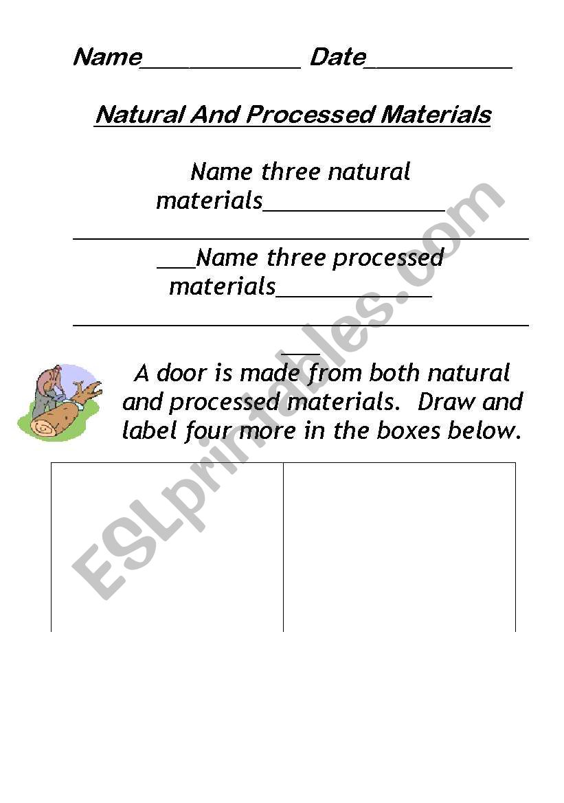 Natural and Processed Materials