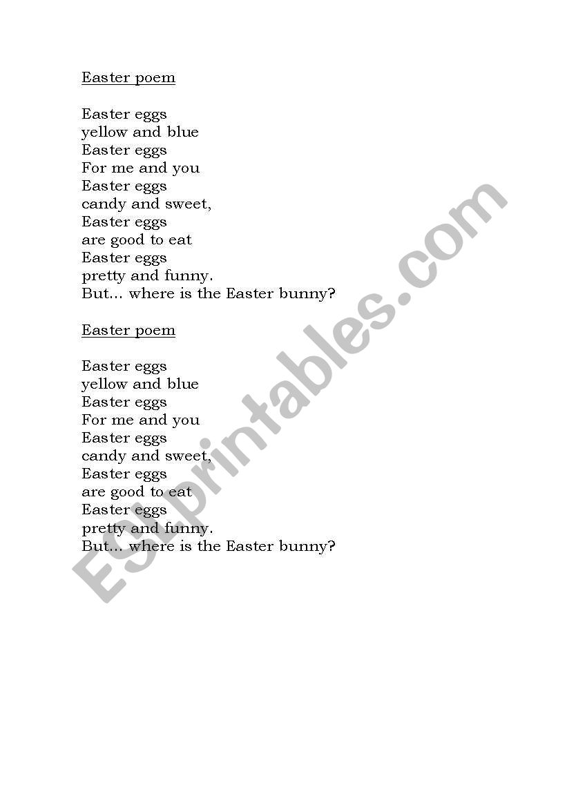 Fathers day poem worksheet