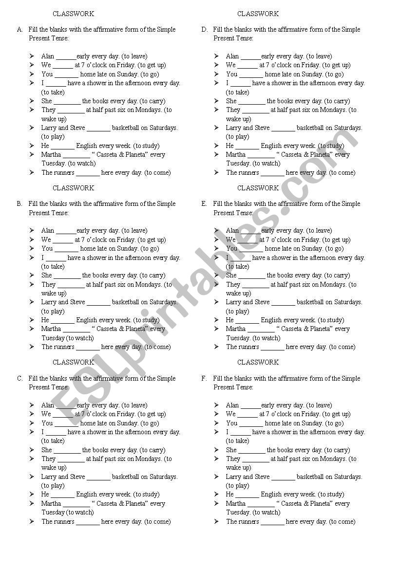 3rd Singular Person - Rules - Simple Present Tense