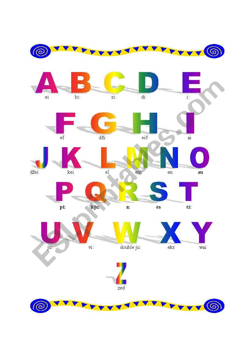 ALPHABET worksheet