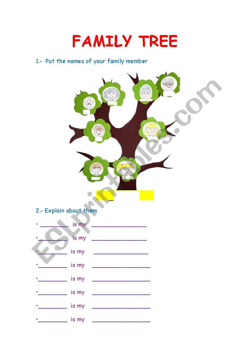 FAMILY worksheet