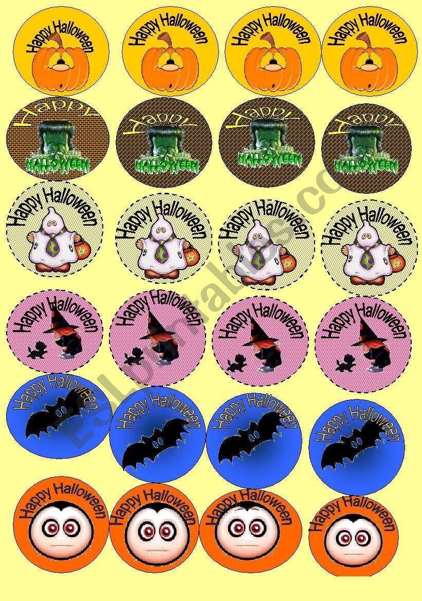 halloween stickers worksheet