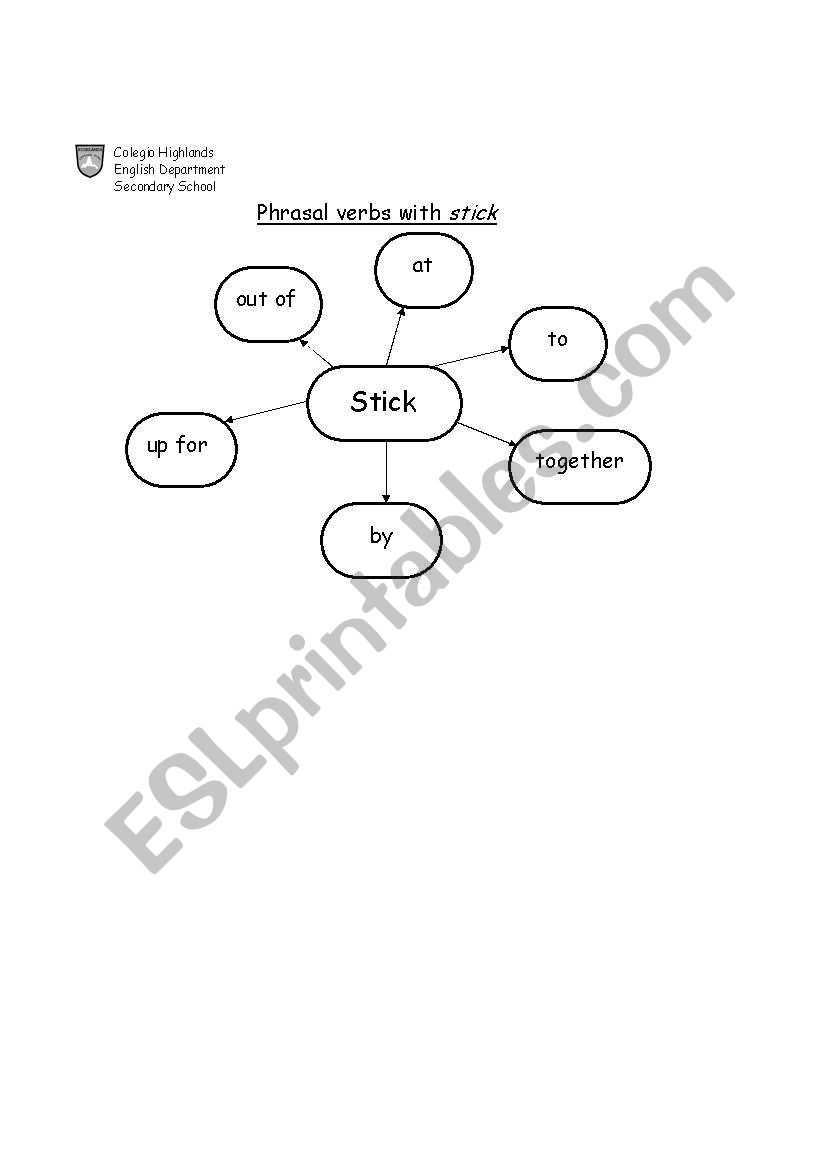 phrasal verbs with stick worksheet