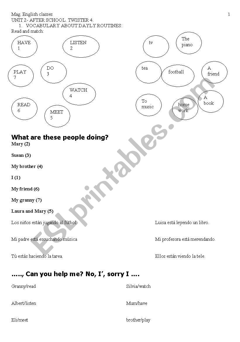 what are you doing? worksheet