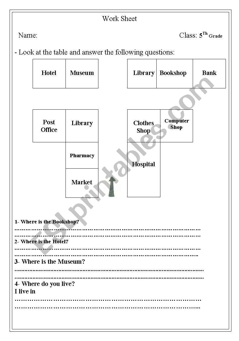 directions worksheet